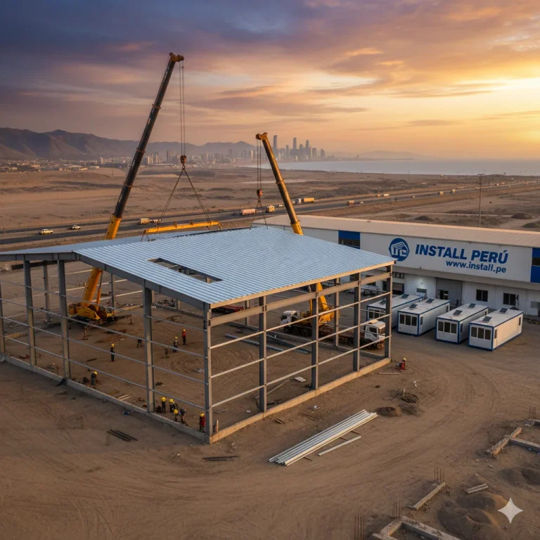 Fabricación e instalación de estructuras de acero, techos, perfiles y módulos prefabricados Perú